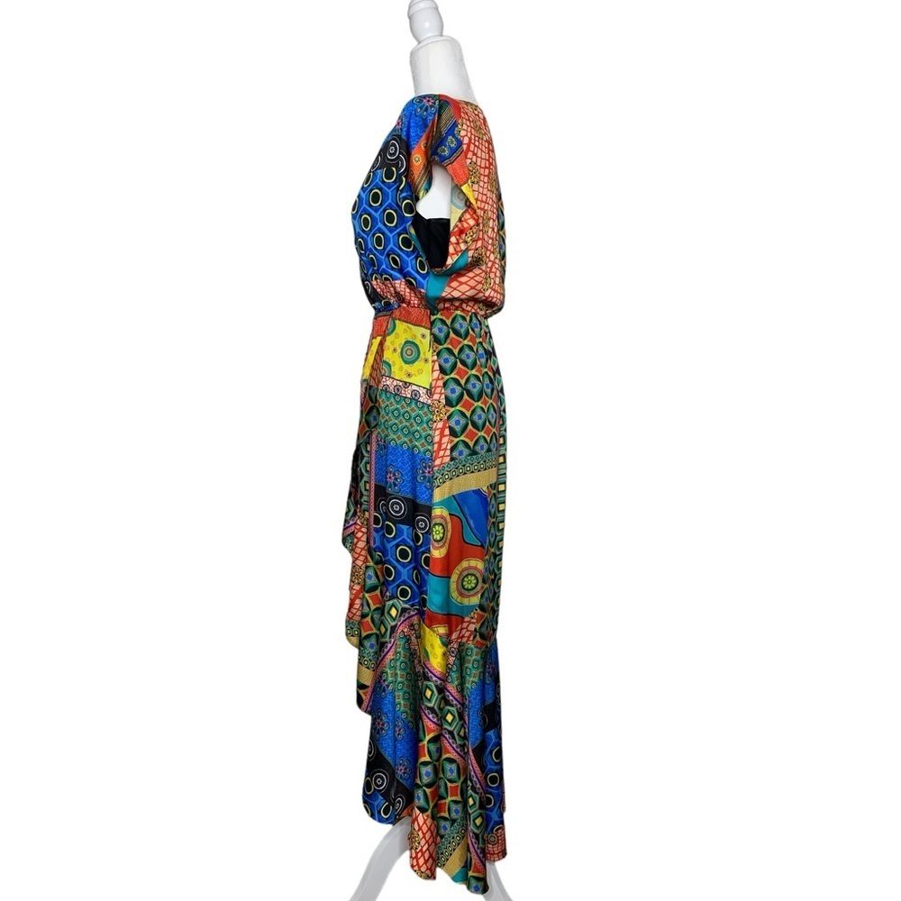 Alice & Olivia Dani Cap Sleeve Ruffle Kimono Dress - Picture 4 of 11